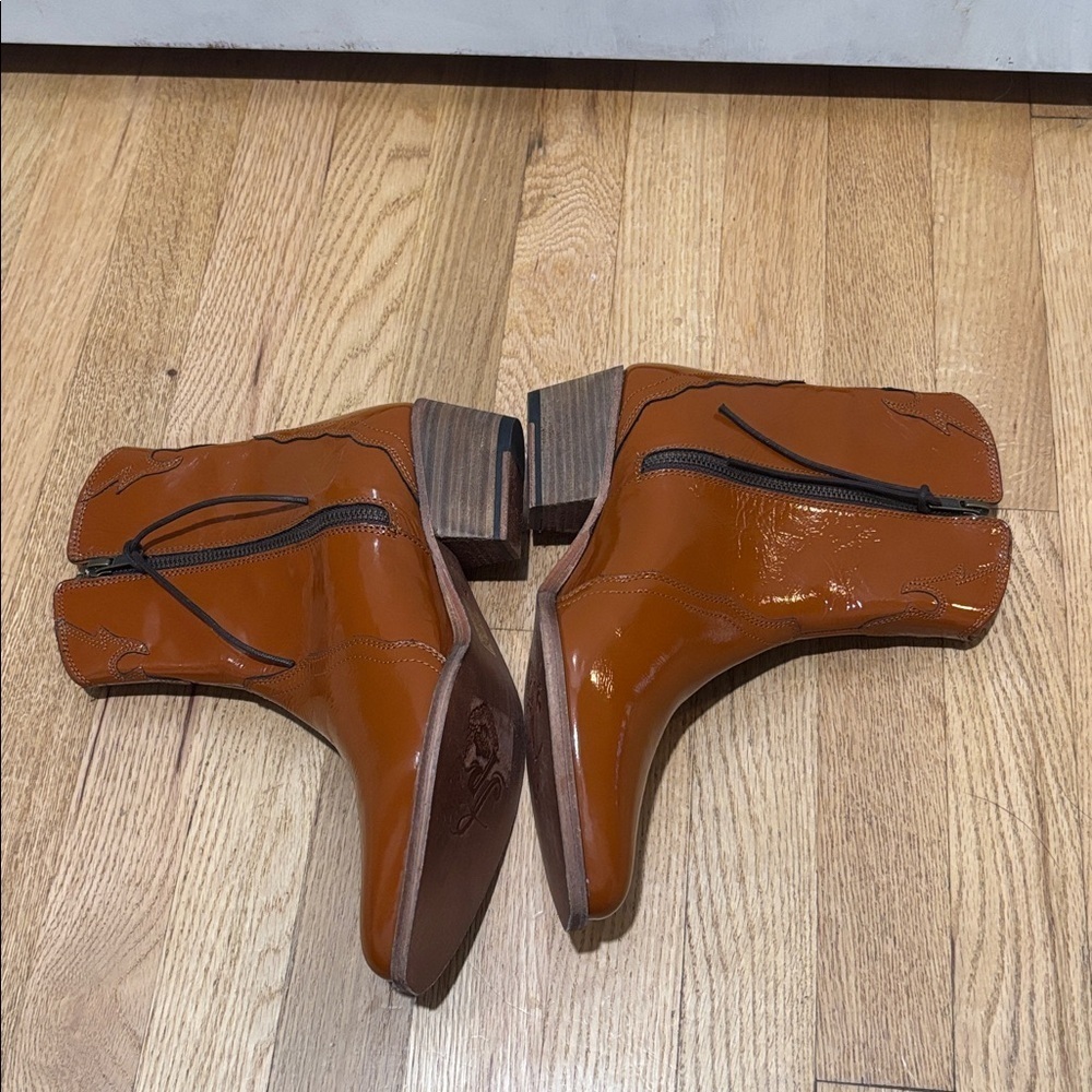 FREE PEOPLE Frontier patent leather cowboy boots - Picture 3 of 13